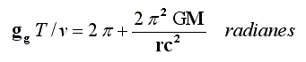 Variación angular de la órbita de Mercurio.