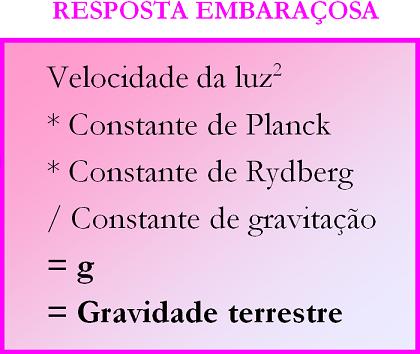 Resposta ao enigma da gravidade.